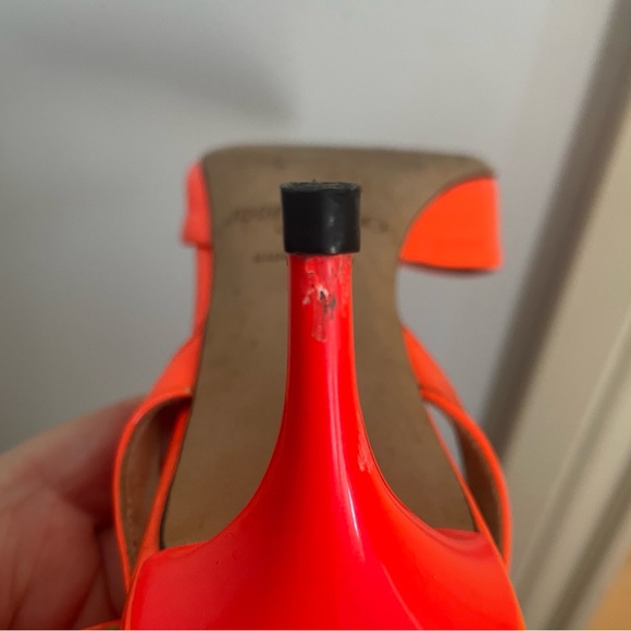 Hot orange Jimmy Choo sling backs authentic sz 38 - Picture 5 of 6